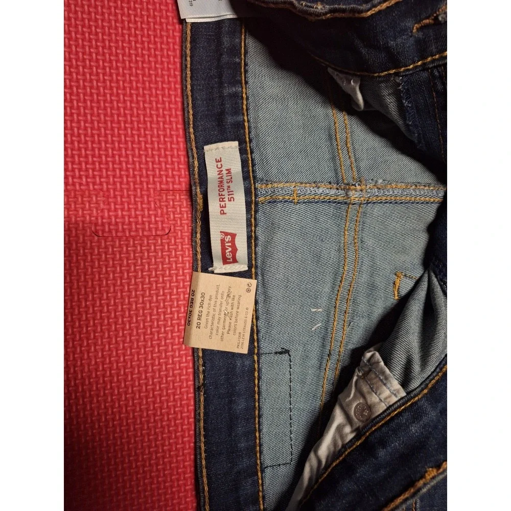 Levi's Performance 511 Slim Denim Dark Blue Jeans Stretch Sz 30x30 20 Reg Men's